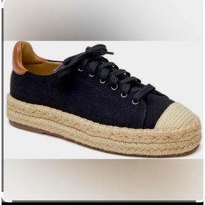 Paolo Canvas Espadrille/lace up shoe